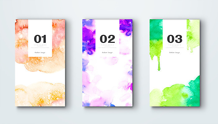 PSD 백그라운드 일러스트 수채화 사람없음 컬러풀 숫자 번짐 국내일러스트 문자 컬러 파일형식 효과