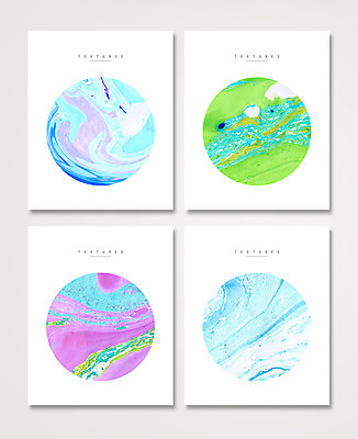 PSD 포스터 백그라운드 일러스트 사람없음 세트 컬러풀 물감 원형 기하학 마블링 국내일러스트 도형 컬러 무늬 미술도구 파일형식