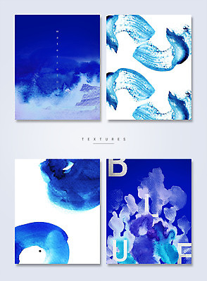 PSD 백그라운드 일러스트 붓터치 수채화 사람없음 파란색 물감 얼룩 번짐 국내일러스트 컬러 미술도구 파일형식 효과