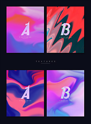 PSD 백그라운드 일러스트 사람없음 세트 물감 B A 기하학 마블링 홀로그램 국내일러스트 알파벳 무늬 미술도구 파일형식