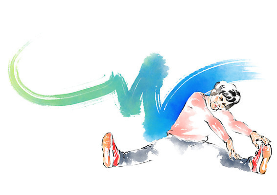 전신 PSD 여자 노년 일러스트 캘리그라피 붓터치 앉기 운동 스트레칭 국내일러스트 모션 건강 사람 성인 파일형식