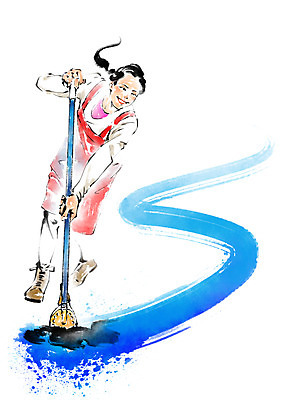 PSD 여자 일러스트 캘리그라피 붓터치 한명 서기 성인 청소 직원 아르바이트 대걸레 최저임금 비정규직 국내일러스트 1 비즈니스 모션 사람 경제 청소도구 파일형식