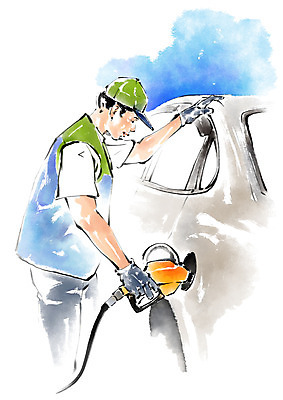 PSD 남자 일러스트 캘리그라피 자동차 붓터치 한명 서기 상반신 성인 직원 주유소 아르바이트 주유소직원 최저임금 비정규직 국내일러스트 1 육상교통 비즈니스 모션 사람 경제 파일형식