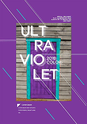 편집이미지 선 타이포그라피 사람없음 문 보라색 나무문 문틀 울트라바이올렛 이미지편집 AI파일 문자 컬러 목재 파일형식 벡터 트랜드컬러