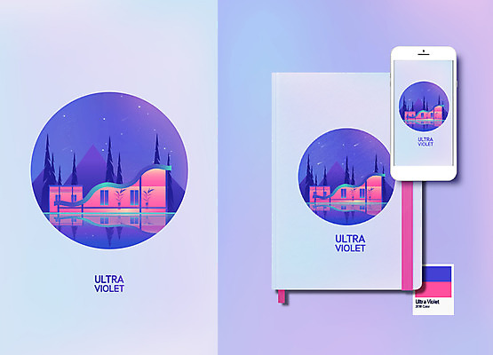 별 호수 야경 일러스트 밤하늘 주택 사람없음 건물 책 스마트폰 다이어리 보라색 커버 울트라바이올렛 국내일러스트 AI파일 자연요소 건축물 컬러 하늘 핸드폰 스마트기기 사무용품 야간 파일형식 벡터 트랜드컬러 풍경_경치