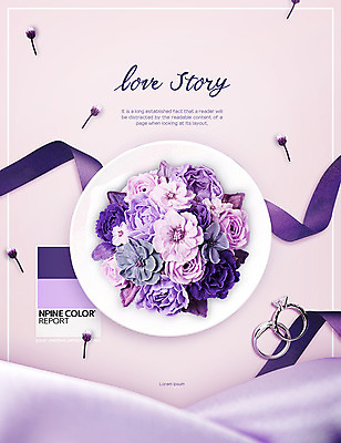 PSD 편집이미지 접시 꽃 리본 결혼 사람없음 케이크 보라색 반지 천 커플반지 울트라바이올렛 이미지편집 식물 식기 컬러 장신구 디저트 이벤트 직물 파일형식 트랜드컬러