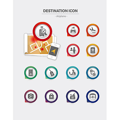 아이콘 지도 비행기 사람없음 스마트폰 세트 캐리어 행선지 공항 플랫아이콘 여권 위치 활주로 환전 검색대 2D아이콘 AI파일 길 항공교통 교통시설 대중교통 금융 핸드폰 스마트기기 여행가방 파일형식 벡터