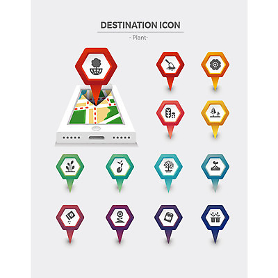 나무 식물 아이콘 꽃 화분 잎 지도 해바라기 씨앗 사람없음 스마트폰 세트 새싹 행선지 모종삽 플랫아이콘 2D아이콘 AI파일 핸드폰 스마트기기 삽 파일형식 벡터