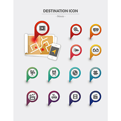 아이콘 지도 사람없음 스마트폰 세트 카메라 행선지 확성기 필름 영화 플랫아이콘 3D안경 플레이 2D아이콘 AI파일 안경 문화예술 전자제품 핸드폰 스마트기기 파일형식 벡터