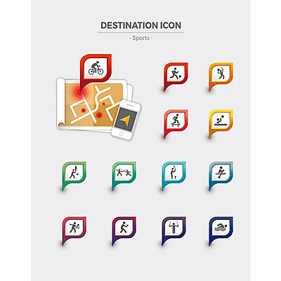 아이콘 스포츠 지도 사람없음 스마트폰 세트 자전거 축구 수영 행선지 보드 배구 플랫아이콘 배드민턴 체조 펜싱 2D아이콘 AI파일 핸드폰 스마트기기 운동 구기 바이크 수상스포츠 파일형식 벡터