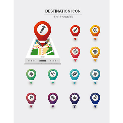 아이콘 지도 토마토 과일 가지 피망 마늘 사람없음 스마트폰 세트 행선지 버섯 당근 브로콜리 플랫아이콘 위치 네비게이션 야채빵 2D아이콘 AI파일 빵 채소 뿌리채소 핸드폰 스마트기기 파일형식 벡터