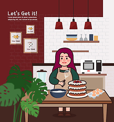 전신 그릇 여자 일러스트 한명 사람 성인 케이크 계란 직장인 전자레인지 믹서 제빵 문화생활 클래스 워라밸 국내일러스트 AI파일 직업 1 라이프스타일 식기 디저트 제과제빵 알 가전제품 레인지 신조어 파일형식 벡터