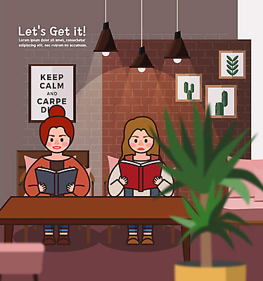 전신 여자 커피 일러스트 사람 성인 두명 카페 직장인 커피메이커 바리스타 문화생활 클래스 핸드드립 워라밸 국내일러스트 AI파일 직업 라이프스타일 음료 상점 신조어 커피용품 파일형식 벡터