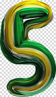 편집이미지 사람없음 컬러풀 숫자 3D소스 3D 입체 디지털합성 5 기하학 PNG 편집소스 문자 컬러 무늬 파일형식