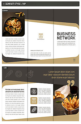 템플릿 표지디자인 표지 ZIP 내지 음식 리플렛 3단접지 팜플렛 사람없음 아웃포커스 하이앵글 튀김 감자튀김 핫도그 인디자인 INDD 이미지템플릿 뷰포인트 감자 패스트푸드 촬영기법 파일형식