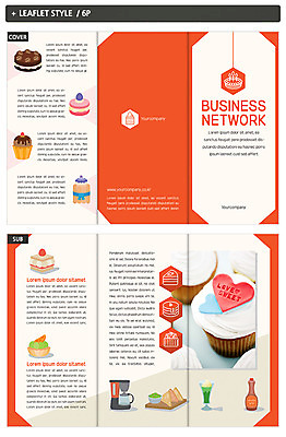 템플릿 표지디자인 표지 ZIP 내지 커피 음료 리플렛 3단접지 샌드위치 팜플렛 사람없음 케이크 하트 조각케이크 컵케이크 커피메이커 인디자인 INDD 이미지템플릿 모양 음식 디저트 커피용품 파일형식