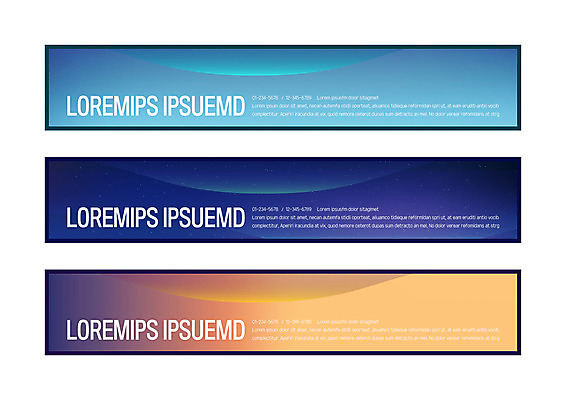 템플릿 배너 배너템플릿 가로배너 곡선 사각프레임 사람없음 파란색 현수막 테두리 그라데이션 배너세트 AI파일 선 컬러 프레임 가로 세트 사각형 파일형식 벡터