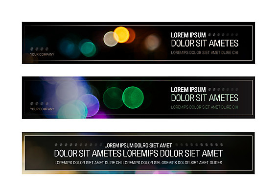 템플릿 배너 배너템플릿 가로배너 사각프레임 사람없음 빛 검은색 현수막 원형 보케 배너세트 AI파일 도형 컬러 프레임 가로 세트 사각형 파일형식 벡터