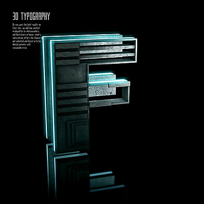 PSD 편집이미지 문자 알파벳 영어 타이포그라피 사람없음 반사 3D소스 3D 입체 디지털합성 네온 F 편집3D 파일형식