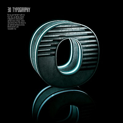 PSD 편집이미지 문자 알파벳 영어 타이포그라피 사람없음 반사 3D소스 3D 입체 디지털합성 네온 O 편집3D 파일형식