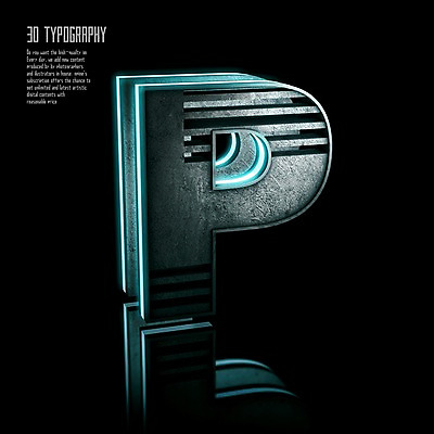 PSD 편집이미지 문자 알파벳 영어 타이포그라피 사람없음 반사 3D소스 3D P 입체 디지털합성 네온 편집3D 파일형식