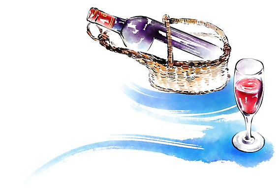 PSD 음식 와인잔 일러스트 캘리그라피 붓터치 사람없음 바구니 와인 와인병 국내일러스트 술잔 병_용기 주류 파일형식