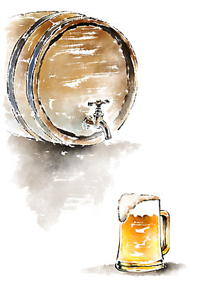 PSD 음식 일러스트 캘리그라피 붓터치 맥주 생맥주 사람없음 거품 맥주잔 맥주통 술통 핸드메이드 국내일러스트 술잔 주류 파일형식