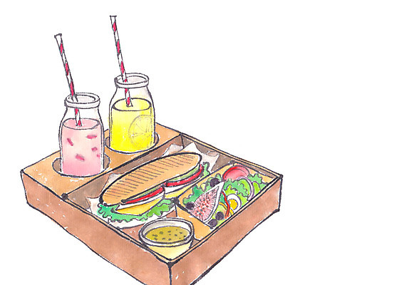 PSD 음료 음식 일러스트 샌드위치 빨대 사람없음 세트 샐러드 소스 도시락 음료수병 국내일러스트 양념 병_담는 파일형식