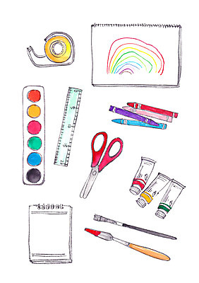 PSD 일러스트 가위 자 사람없음 공책 물감 붓 팔레트 스케치북 오브젝트 연습장 크레파스 스카치테이프 국내일러스트 문구용품 학용품 미술도구 테이프 파일형식