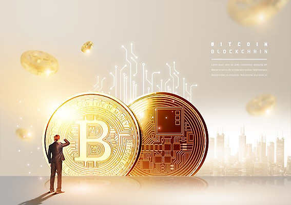 전신 PSD 편집이미지 응시 남자 돈 빌딩 성인 뒷모습 금융 손들기 동전 비즈니스맨 메모리칩 회로판 성인남자한명만 가상화폐 블록체인 이미지편집 시선 뷰포인트 비즈니스 모션 사람 건물 경제 직장인 재산 부속품 남자한명만 성인남자만 파일형식 4차산업