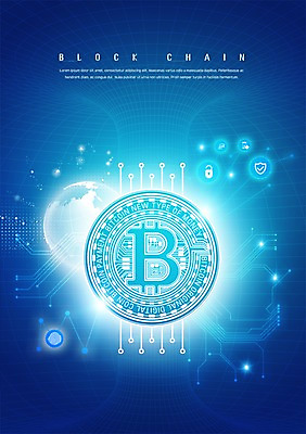 PSD 편집이미지 지구 돈 자물쇠 사람없음 금융 파란색 빛 동전 방어벽 지문 가상화폐 블록체인 이미지편집 컬러 경제 재산 파일형식 4차산업