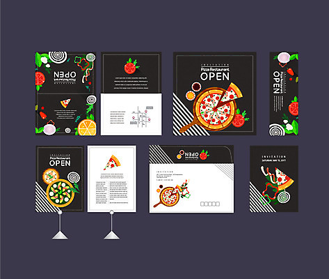 템플릿 배너템플릿 음식 토마토 양파 피망 나뭇잎 피자 요리 이벤트 사람없음 세트 현수막 오픈 소스 레몬 전단 엽서 초대장 약도 한조각 소봉투 행사세트 행사템플릿 AI파일 1 배너 잎 지도 채소 과일 편지봉투 카드_감사 패스트푸드 서양음식 양념 편지 홍보물 파일형식 벡터