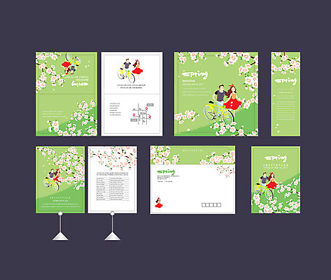 템플릿 커플 배너템플릿 여자 남자 꽃나무 이벤트 성인 두명 연두색 세트 자전거 봄 올려보기 현수막 전단 엽서 초대장 약도 소봉투 행사세트 행사템플릿 AI파일 나무 배너 계절 꽃 지도 관계 모션 편지봉투 카드_감사 사람 초록색 바이크 편지 홍보물 파일형식 벡터