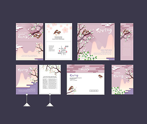 템플릿 배너템플릿 꽃 두마리 조류 산 꽃나무 앉기 이벤트 사람없음 세트 봄 현수막 전단 엽서 초대장 약도 소봉투 행사세트 행사템플릿 AI파일 나무 식물 동물 배너 계절 지도 2 모션 편지봉투 카드_감사 편지 홍보물 파일형식 벡터