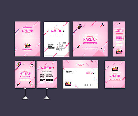 템플릿 배너템플릿 분홍색 이벤트 사람없음 세트 화장 립스틱 현수막 붓 속눈썹 전단 엽서 초대장 약도 아이섀도 파우더팩트 소봉투 행사세트 행사템플릿 AI파일 배너 컬러 지도 편지봉투 카드_감사 뷰티 화장품 눈썹 편지 홍보물 파일형식 벡터