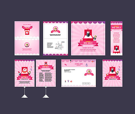 템플릿 배너템플릿 분홍색 한명 사람 이벤트 쇼핑 세트 상자 화장품 립스틱 현수막 전단 손거울 엽서 초대장 약도 빅세일 파우더팩트 소봉투 행사세트 행사템플릿 AI파일 1 배너 컬러 지도 편지봉투 카드_감사 뷰티 세일 거울 편지 홍보물 파일형식 벡터