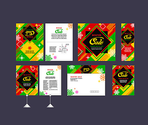 템플릿 배너템플릿 겨울 이벤트 사람없음 세트 컬러풀 세일 사각형 여러개 현수막 눈송이 전단 엽서 초대장 약도 소봉투 행사세트 행사템플릿 AI파일 도형 배너 계절 컬러 다수 지도 편지봉투 카드_감사 눈_날씨 편지 홍보물 파일형식 벡터