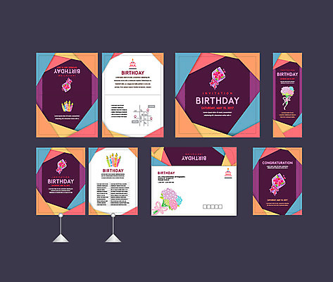 템플릿 배너템플릿 꽃다발 초 이벤트 사람없음 세트 케이크 여러개 현수막 생일 전단 엽서 초대장 약도 생일카드 소봉투 행사세트 행사템플릿 AI파일 배너 기념일 꽃 다수 지도 디저트 편지봉투 카드_감사 편지 홍보물 파일형식 벡터