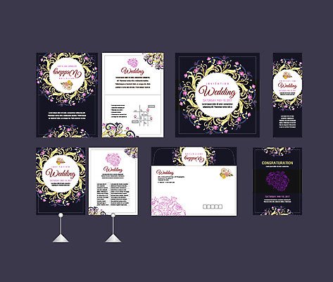 템플릿 배너템플릿 꽃 분홍색 이벤트 사람없음 세트 검은색 현수막 원형 전단 청첩장 엽서 초대장 약도 웨딩샵 소봉투 행사세트 행사템플릿 AI파일 도형 식물 배너 컬러 지도 편지봉투 카드_감사 편지 홍보물 파일형식 벡터