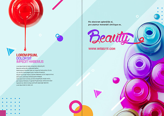 PSD 템플릿 표지디자인 북디자인 출판디자인 표지 리플렛 북커버 팜플렛 사람없음 뷰티 물방울무늬 원형 네일아트 매니큐어 이미지템플릿 도형 무늬 화장품 파일형식