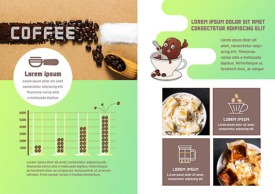 PSD 템플릿 표지디자인 북디자인 출판디자인 내지 커피 빵 리플렛 북커버 그래프 팜플렛 사람없음 원두 커피잔 티스푼 설탕 휘핑크림 이미지템플릿 음료 음식 잔 숟가락 크림 휘핑 파일형식