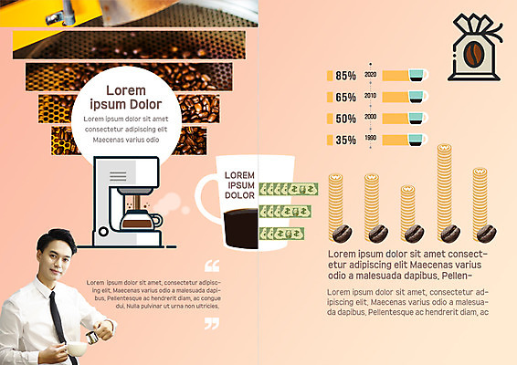PSD 템플릿 표지디자인 북디자인 출판디자인 남자 내지 커피 리플렛 북커버 그래프 한명 팜플렛 상반신 성인 30대 청춘 달러 동전 한국인 원두 커피메이커 성인남자한명만 이미지템플릿 1 음료 컨셉 돈 사람 동양인 장년 커피용품 남자한명만 성인남자만 파일형식