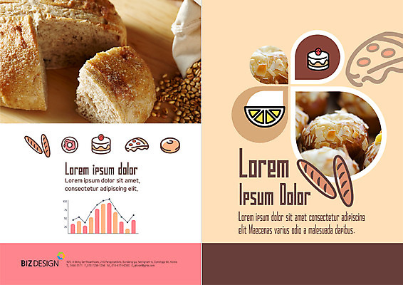 PSD 템플릿 표지디자인 북디자인 출판디자인 표지 빵 리플렛 북커버 그래프 팜플렛 사람없음 케이크 원두 도넛 바게트 이미지템플릿 커피 음식 디저트 파일형식