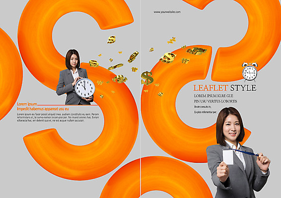 PSD 템플릿 표지디자인 북디자인 출판디자인 여자 표지 리플렛 시계 북커버 미소 들기 팜플렛 상반신 20대 성인 두명 달러 한국인 자명종 비즈니스우먼 성인여자만 이미지템플릿 돈 비즈니스 모션 표정 사람 동양인 청년 알람 직장인 여자만 성인만 파일형식