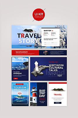 PSD 템플릿 섬 여행 웹템플릿 자연 디자인시안 등대 해변 사람없음 관광지 홈페이지 절벽 UI UI키트 이미지템플릿 바다 생태계 파일형식