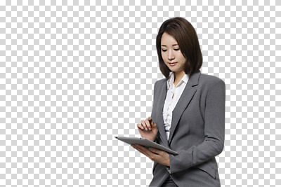 편집이미지 직업 응시 여자 비즈니스 모션 한명 서기 들기 사람 정장 손짓 상반신 20대 성인 앞모습 태블릿 회색 한국인 비즈니스우먼 검색 PNG 성인여자한명만 편집소스 1 시선 옷 뷰포인트 컬러 동양인 청년 전자제품 스마트기기 직장인 여자한명만 성인여자만 파일형식