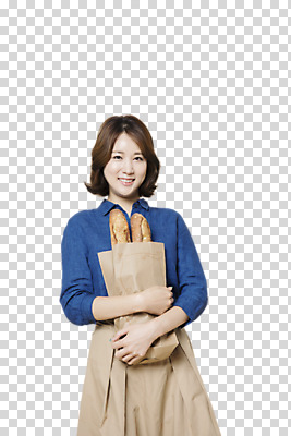편집이미지 여자 빵 모션 봉투 표정 한명 서기 웃음 들기 사람 상반신 20대 성인 앞모습 한국인 바게트 PNG 성인여자한명만 편집소스 1 음식 뷰포인트 동양인 청년 여자한명만 성인여자만 파일형식