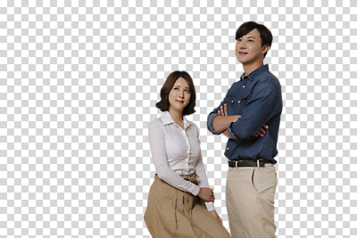 편집이미지 커플 응시 여자 남자 모션 서기 미소 사람 앉기 상반신 20대 성인 두명 옆모습 팔짱 한국인 올려보기 PNG 성인만 편집소스 시선 뷰포인트 관계 표정 동양인 청년 파일형식