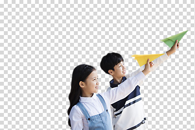 편집이미지 응시 여자 남자 어린이 남매 서기 웃음 들기 사람 상반신 두명 옆모습 10대 한국인 종이비행기 PNG 어린이만 편집소스 시선 뷰포인트 가족 모션 청소년 표정 동양인 종이접기 파일형식