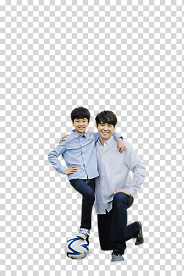 전신 편집이미지 남자 아들 어린이 40대 축구공 가족 어깨동무 서기 미소 사람 두명 앞모습 10대 축구 한국인 아빠 무릎꿇기 PNG 부자지간 남자만 편집소스 뷰포인트 중년 포즈 공 축구용품 관계 모션 청소년 표정 동양인 구기 파일형식